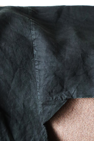 Early 1900s French Black Indigo Linen Biaude