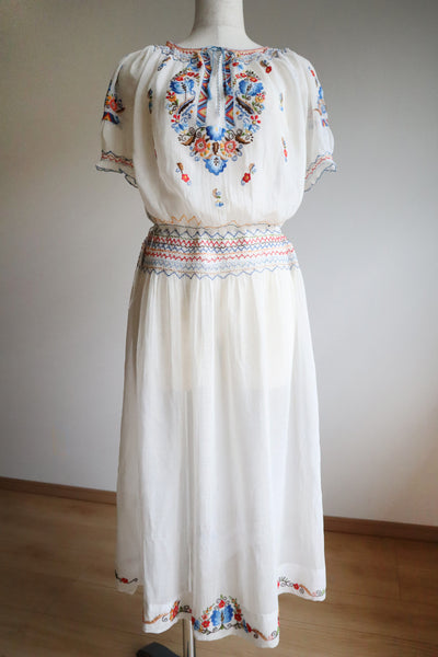 1930s Hungarian Embroidered Dress