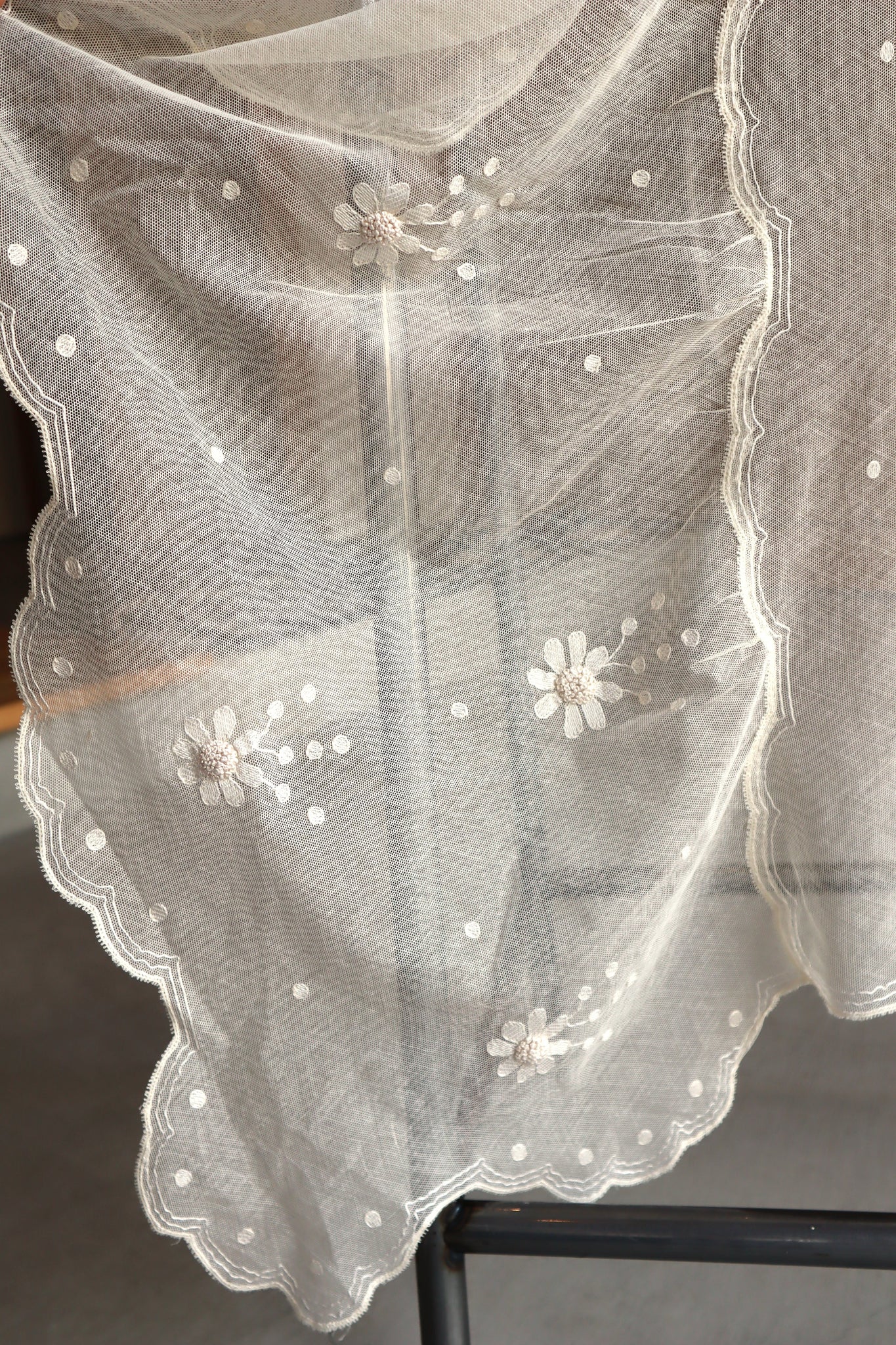 1930s Floral Lace Bed Cover