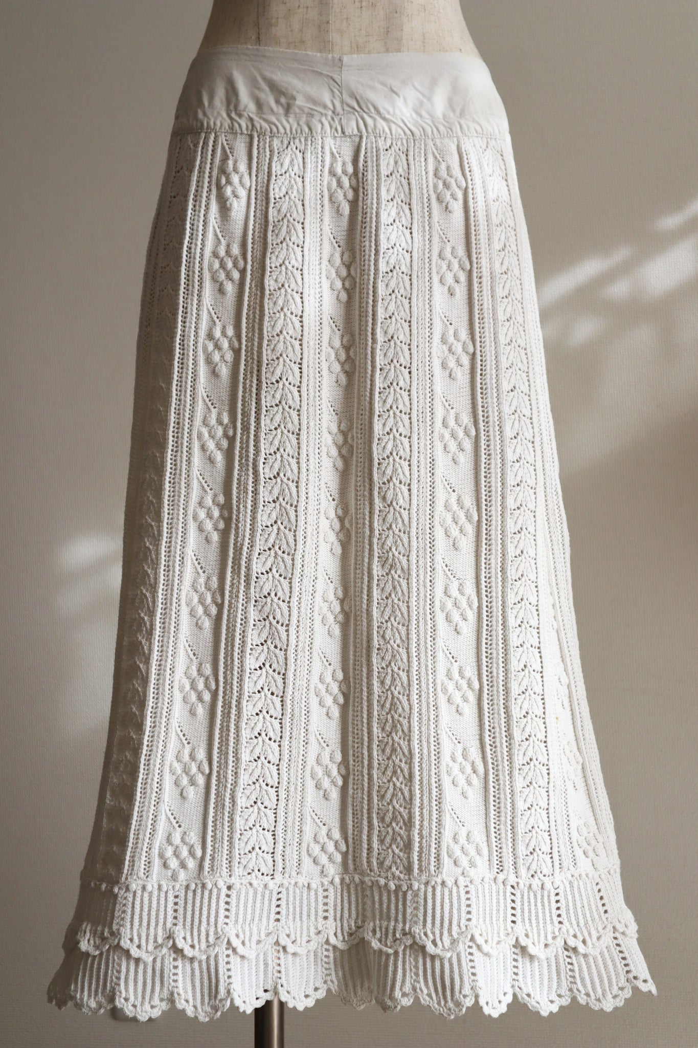 Belle Epoque French Hand Crocheted Skirt