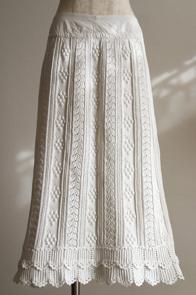 Belle Epoque French Hand Crocheted Skirt