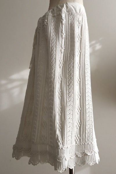 Belle Epoque French Hand Crocheted Skirt
