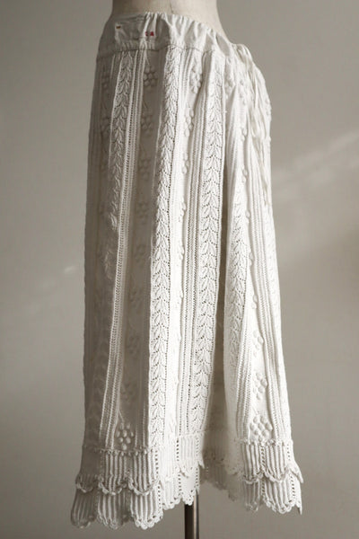 Belle Epoque French Hand Crocheted Skirt