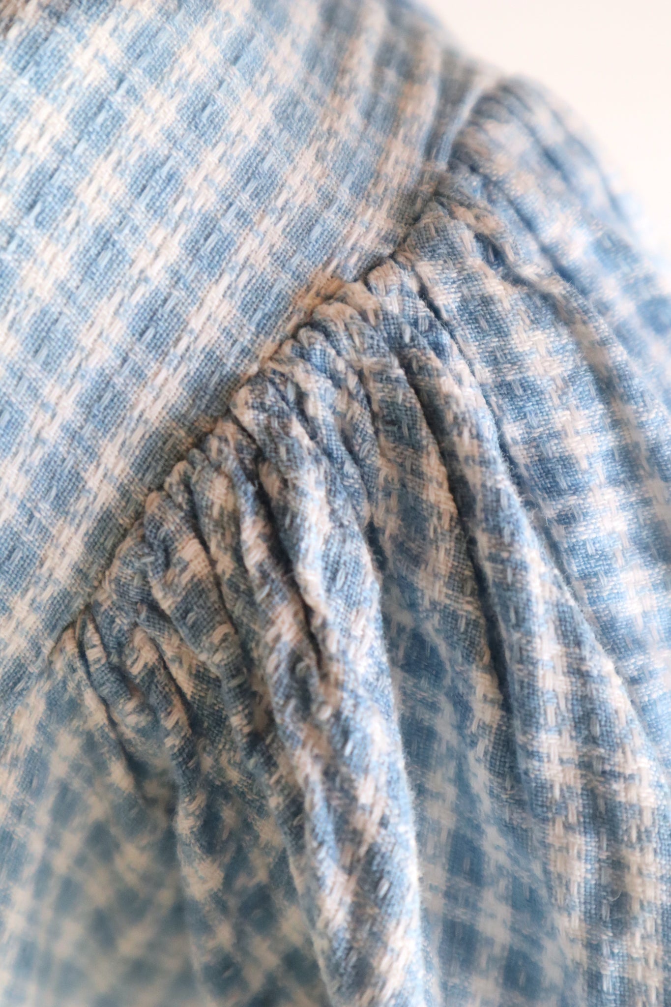 1910s Gingham Check Sailor Blouse