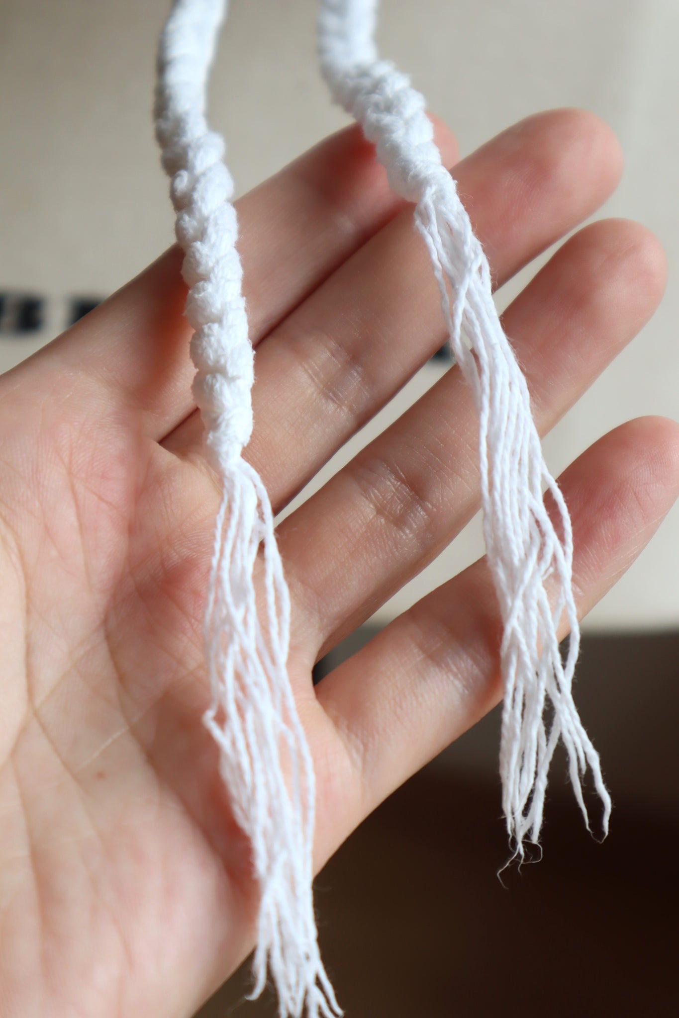 80s Hand Knit White Cotton Cardigan