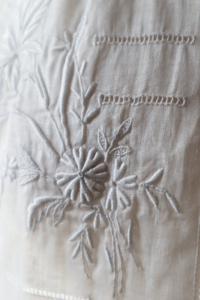 1940s Hand Sewn Linen Cotton Blouse M