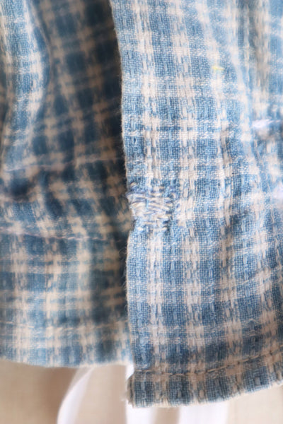 1910s Gingham Check Sailor Blouse