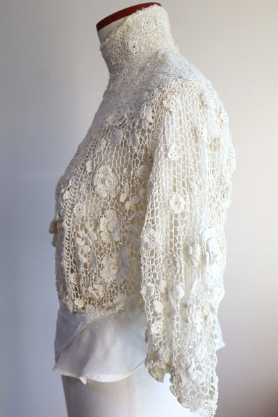 1900s Antique Crochet Blouse