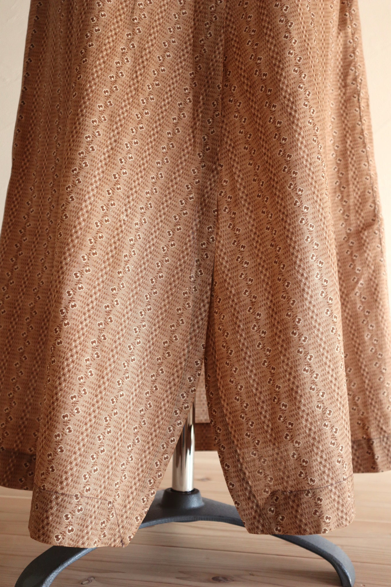 19th Brown Calico Cotton Dress