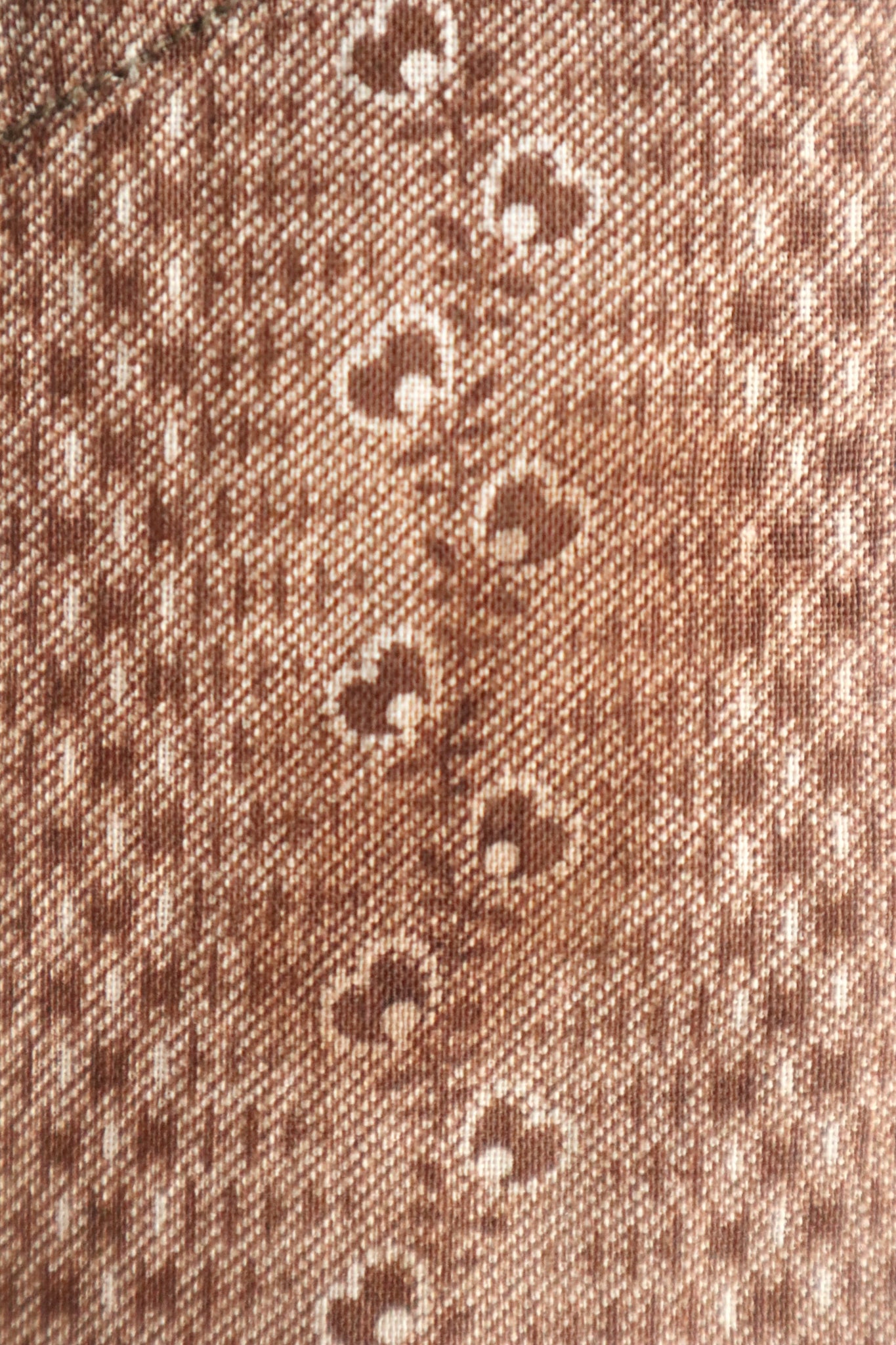 19th Brown Calico Cotton Dress