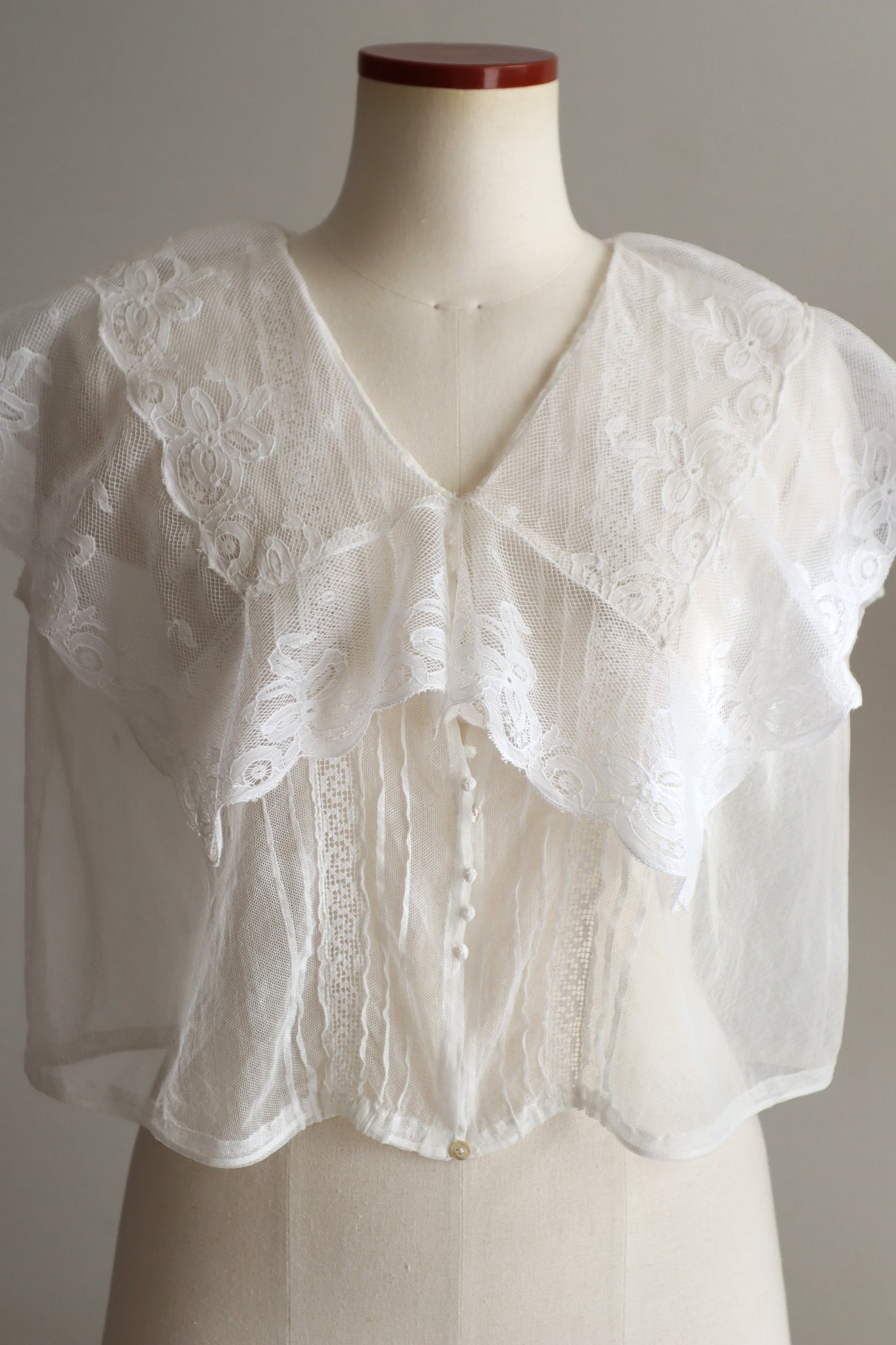 Handmade French Antique Lace Blouse