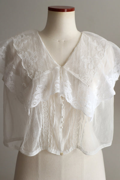 Handmade French Antique Lace Blouse