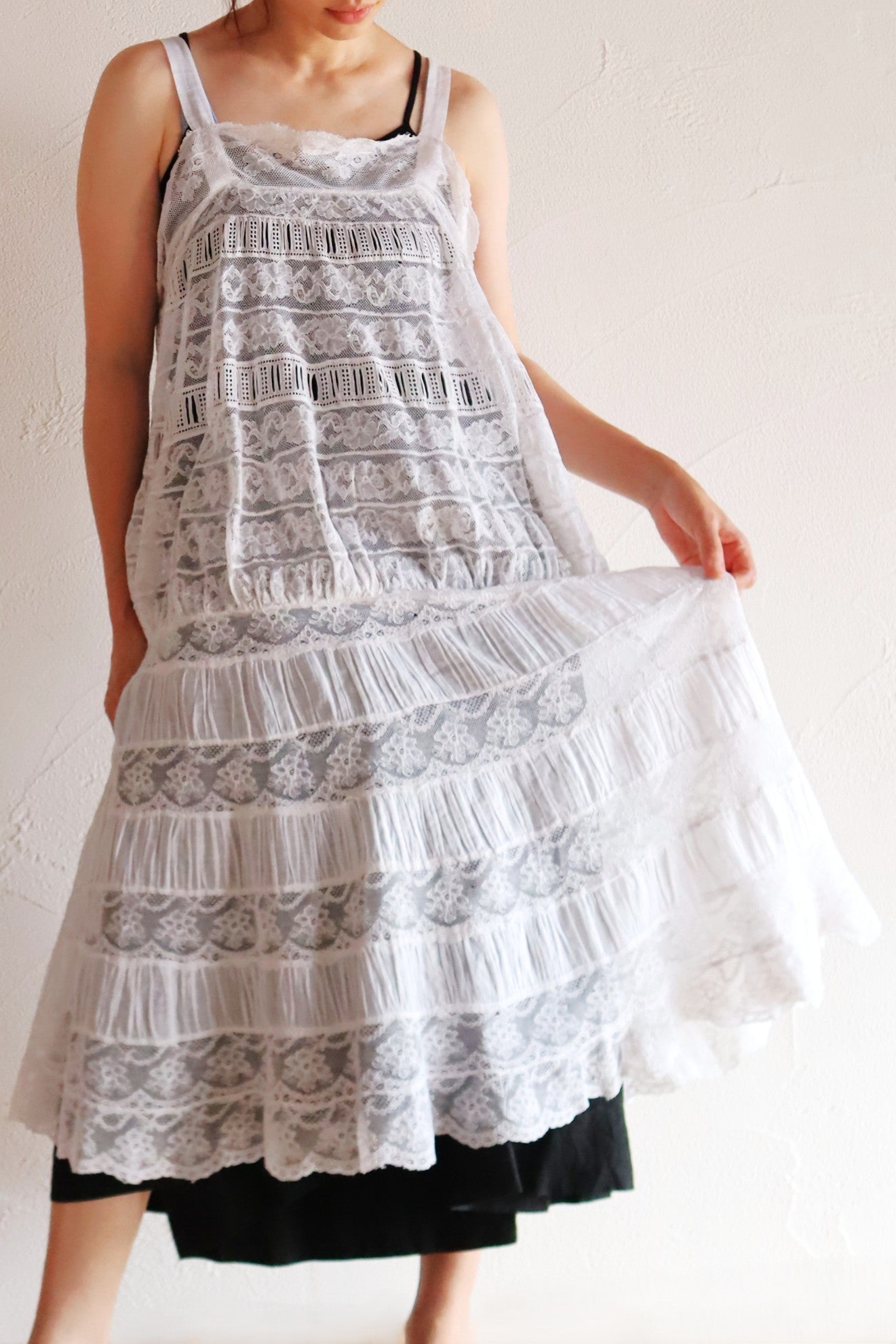 1910s French Valenciennes Lace Cotton Lawn Dress