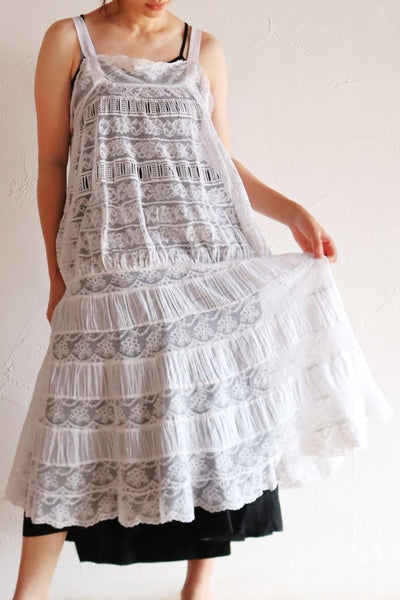 1910s French Valenciennes Lace Cotton Lawn Dress