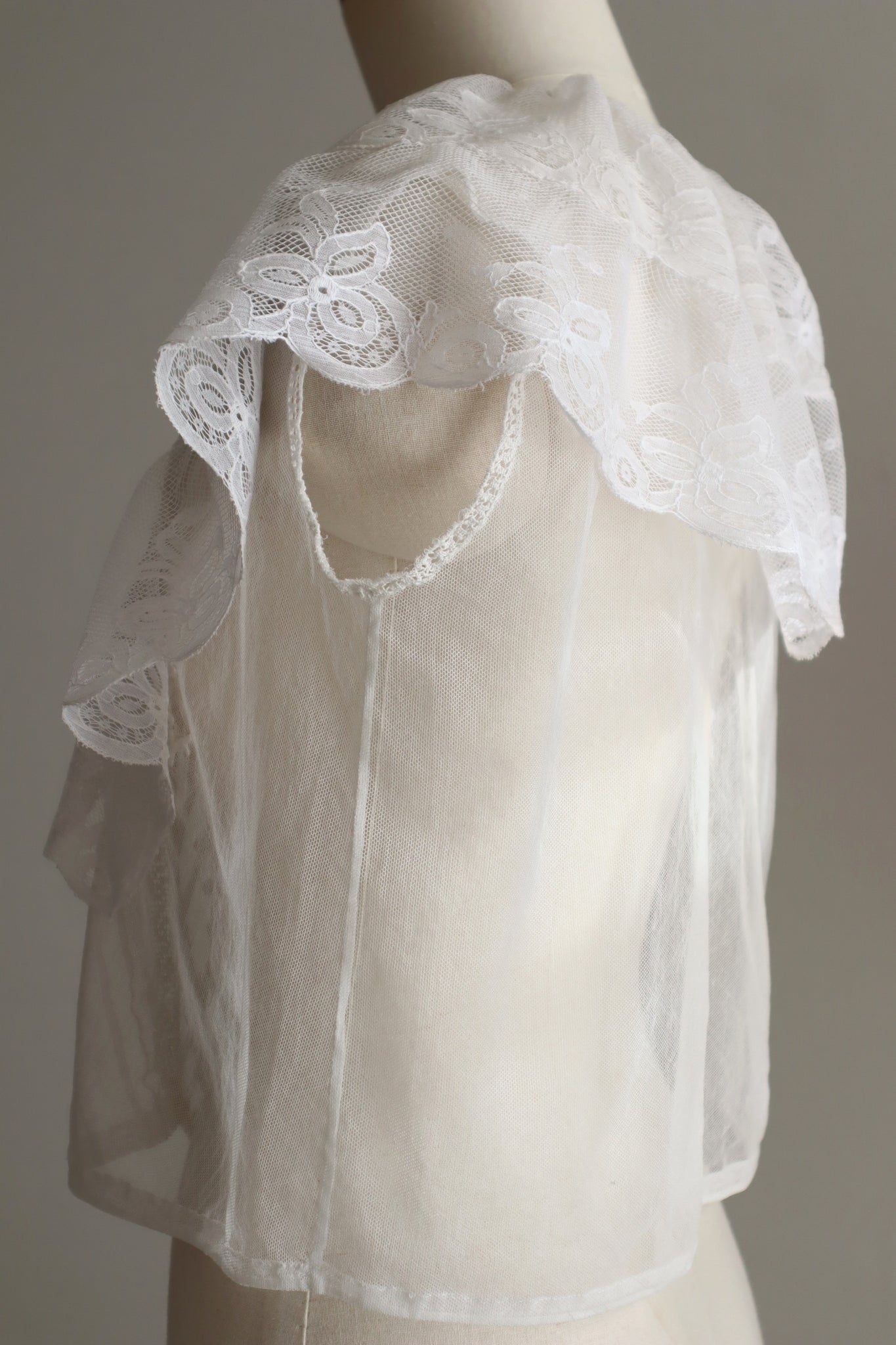 Handmade French Antique Lace Blouse