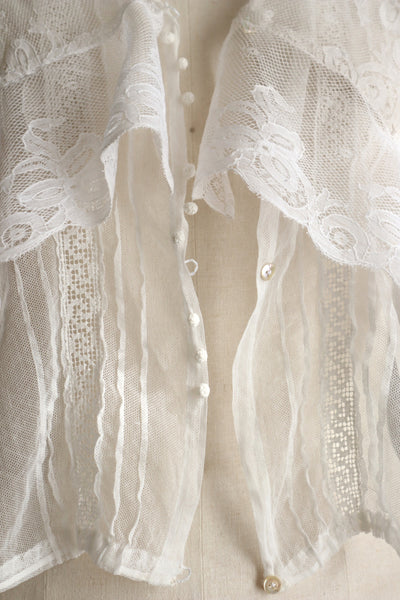 Handmade French Antique Lace Blouse