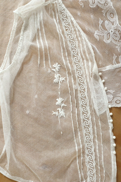 Handmade French Antique Lace Blouse