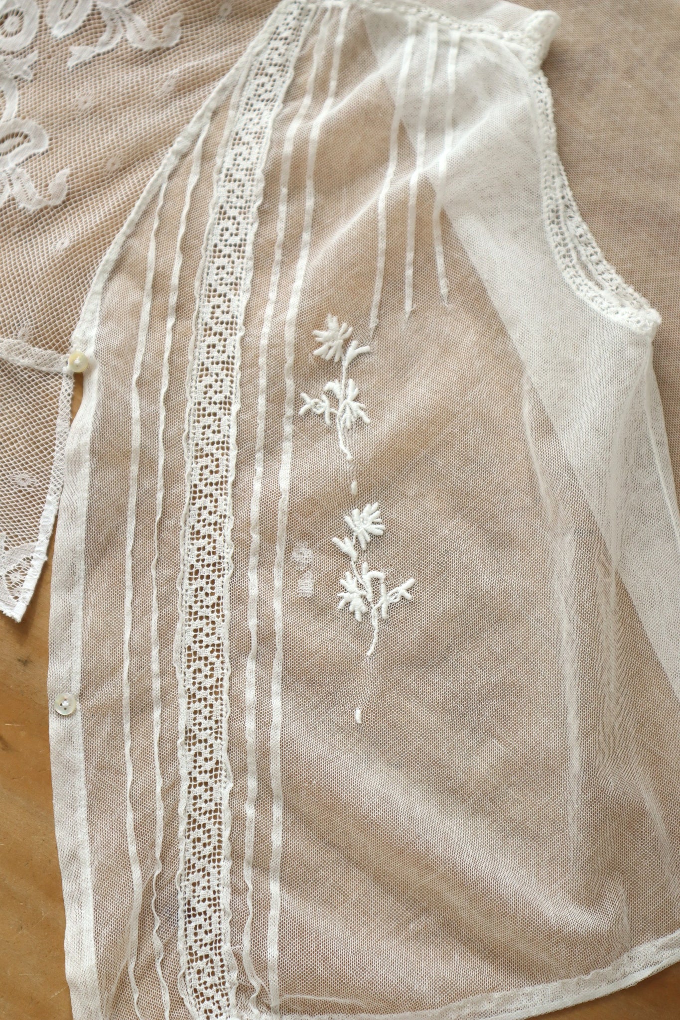Handmade French Antique Lace Blouse