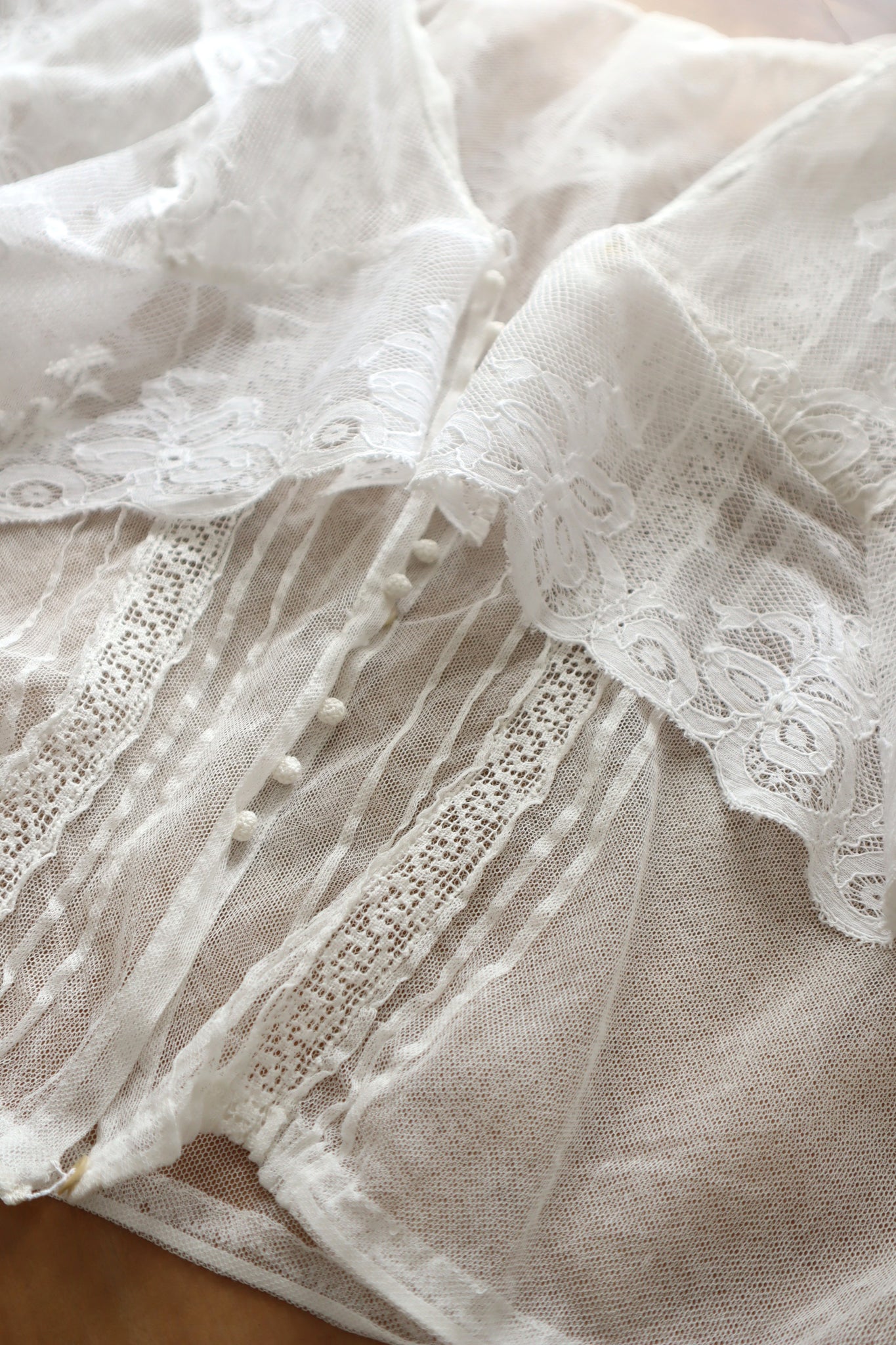 Handmade French Antique Lace Blouse