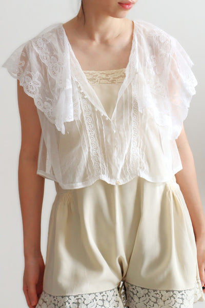 Handmade French Antique Lace Blouse
