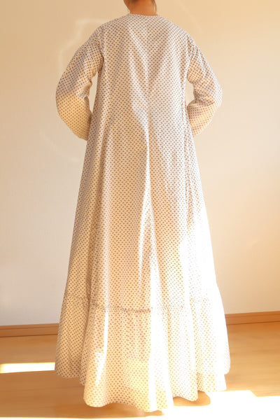 19th All Hand Sewn Calico Cotton Dress