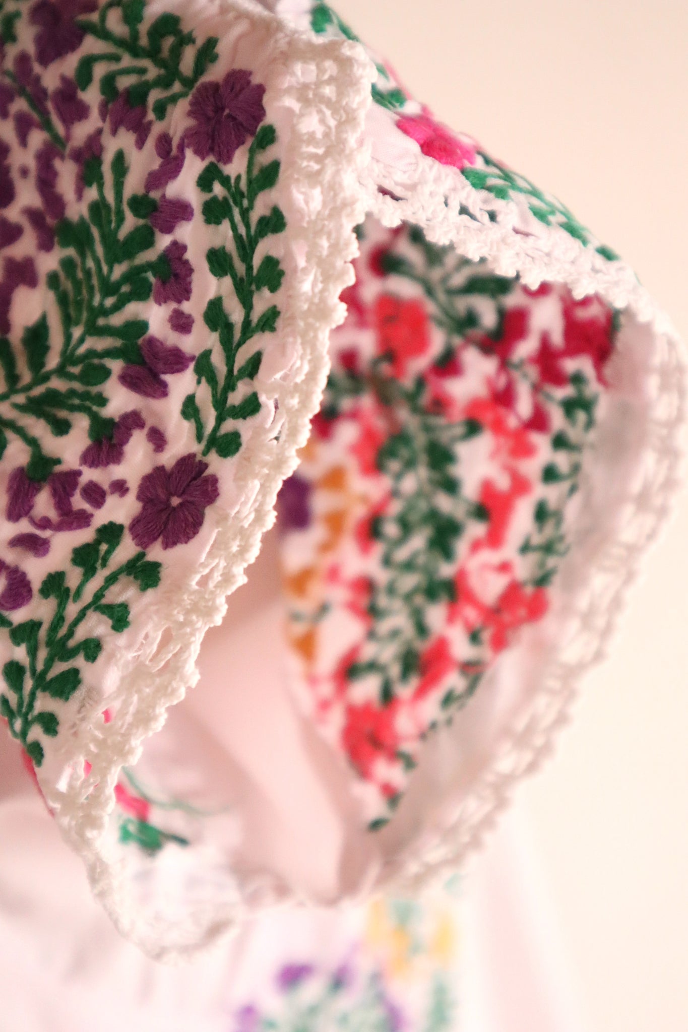 70s Pale Pink Mexican Dress