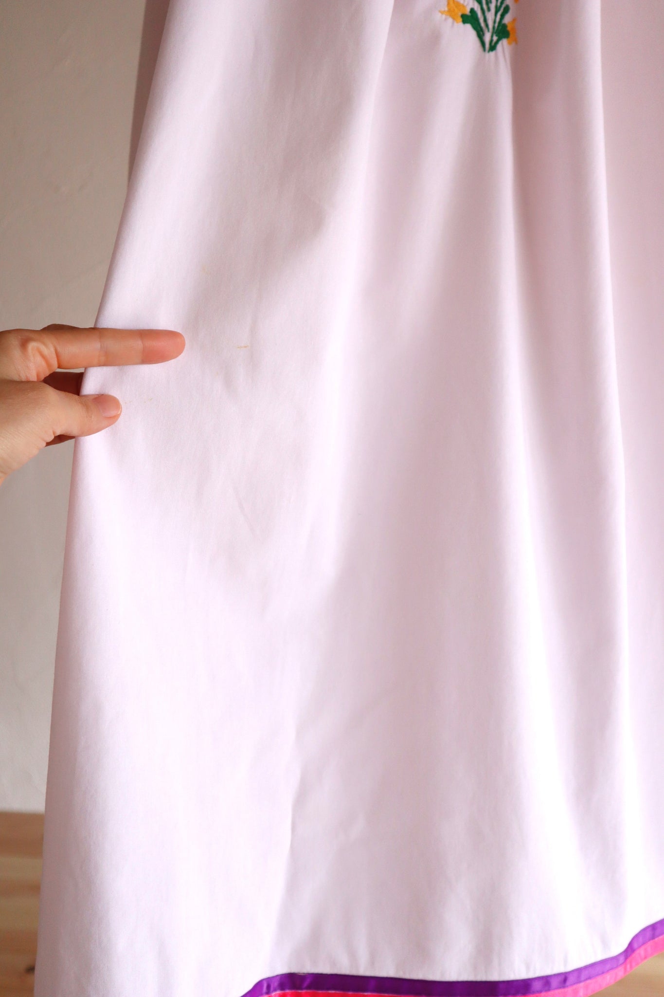 70s Pale Pink Mexican Dress