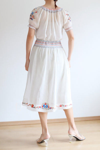 1930s Hungarian Embroidered Dress