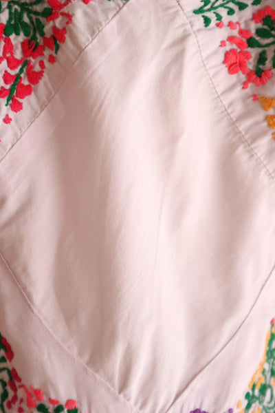 70s Pale Pink Mexican Dress