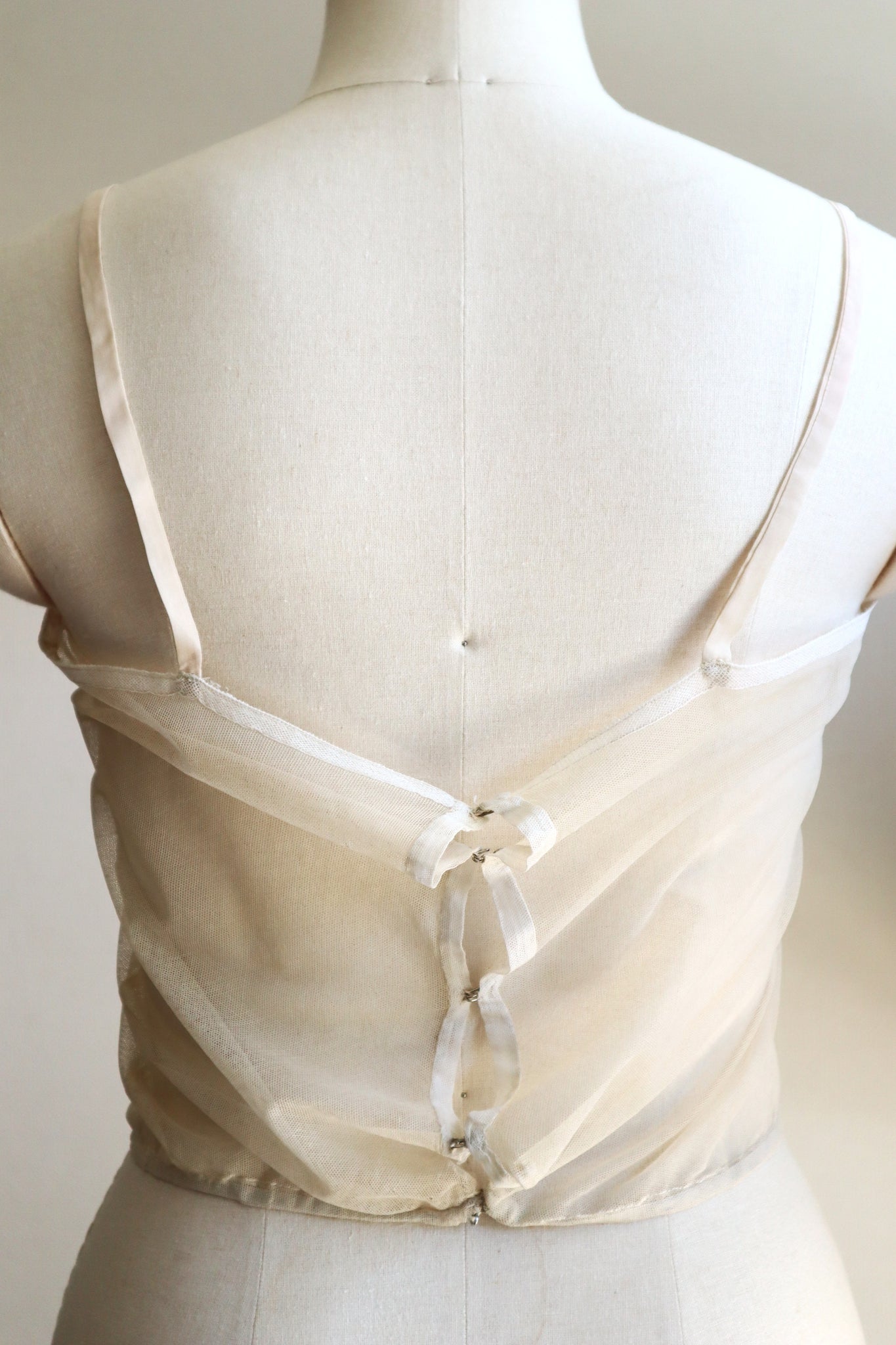1910s British Hand-Embroidered Tulle Camisole