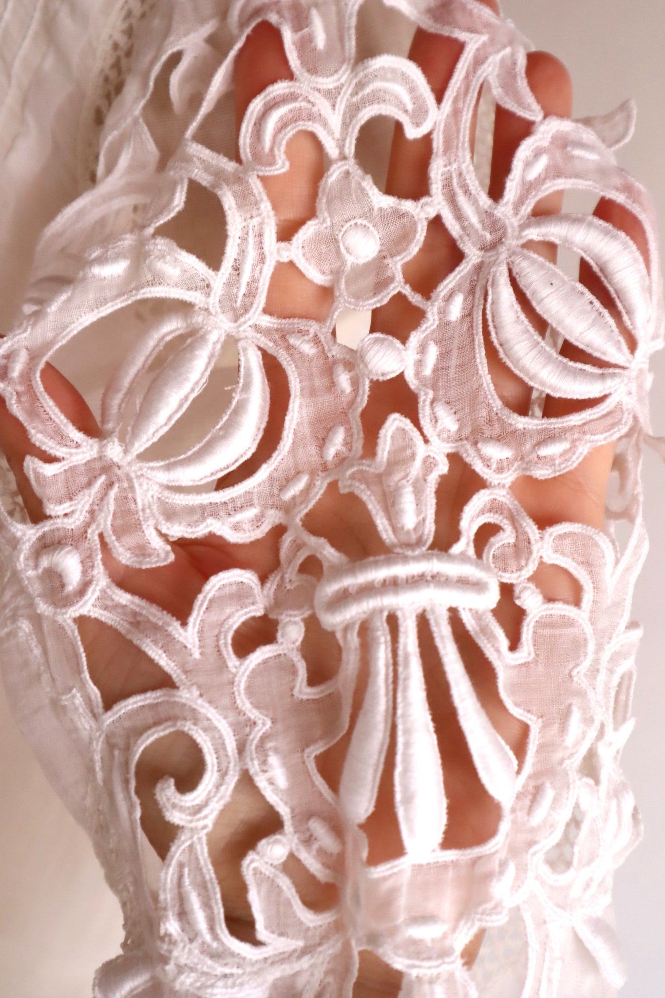 1900s Edwardian Crochet Cutwork Dress