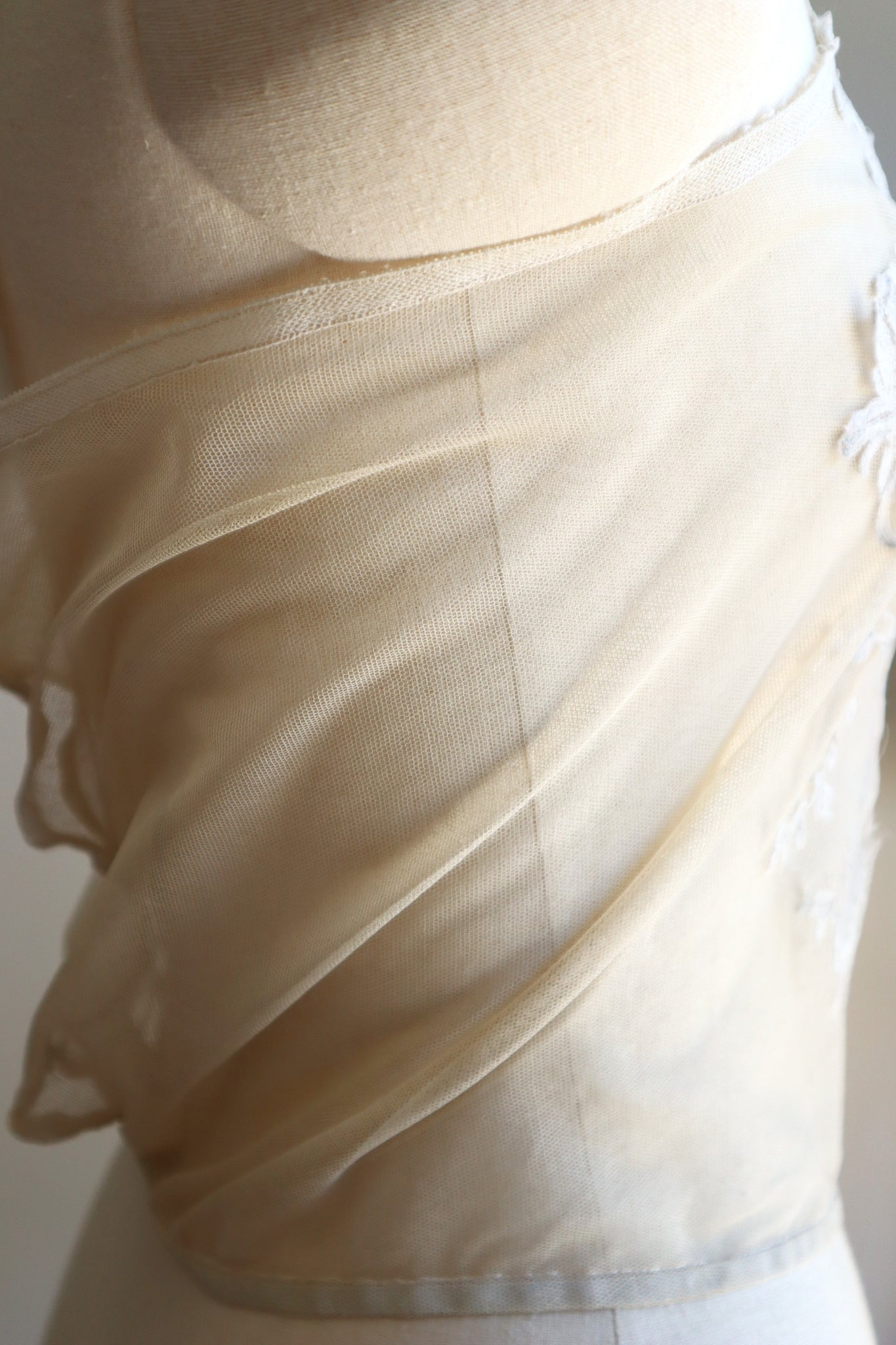 1910s British Hand-Embroidered Tulle Camisole