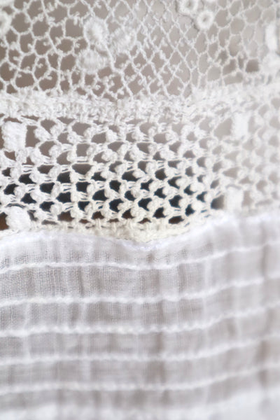 1900s Edwardian Crochet Cutwork Dress