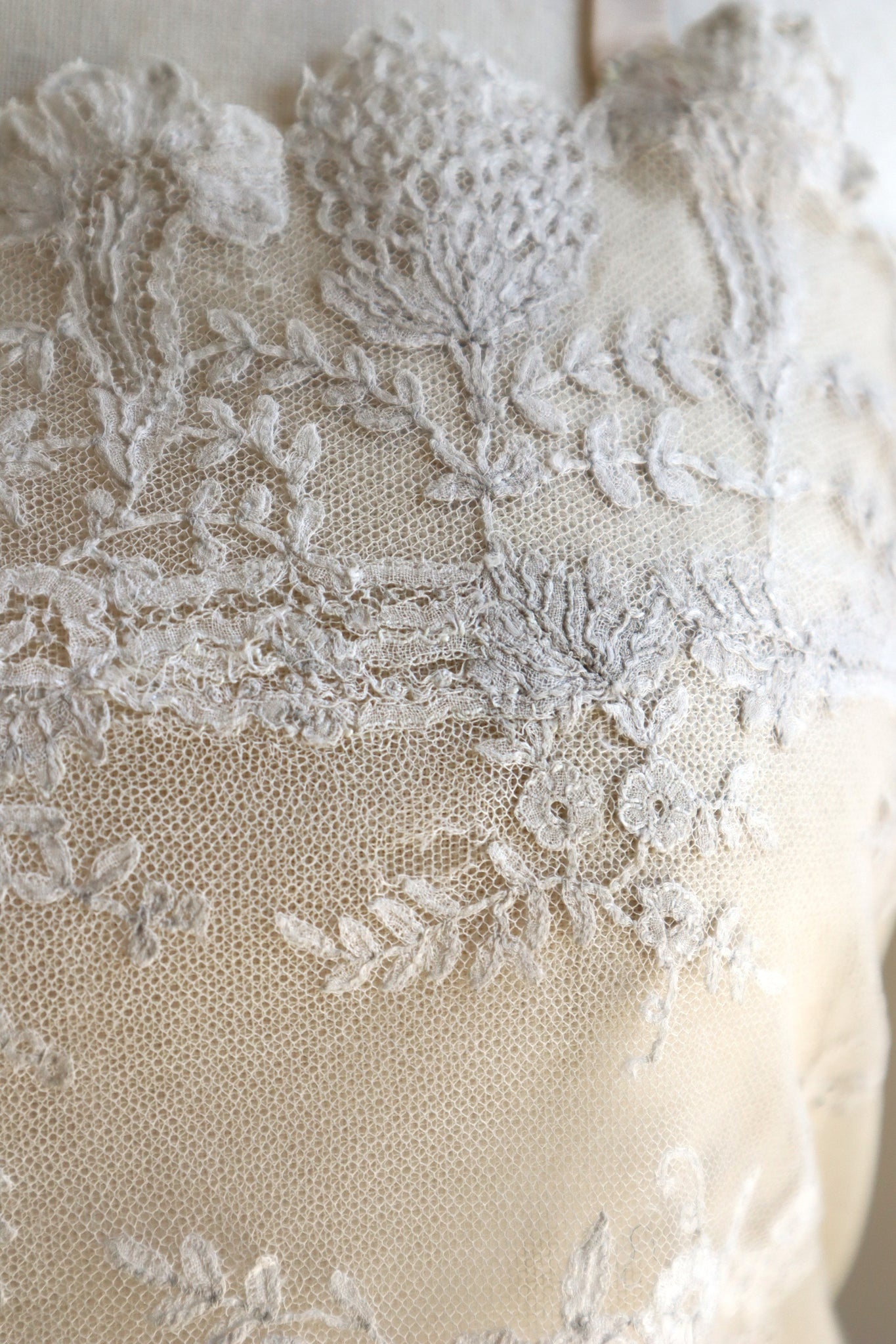 1910s British Hand-Embroidered Tulle Camisole