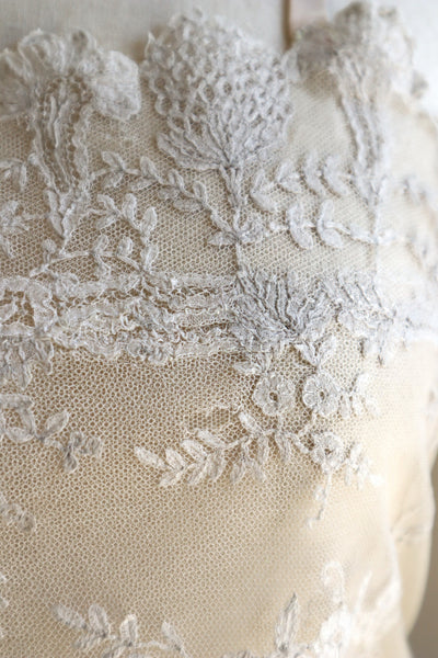 1910s British Hand-Embroidered Tulle Camisole