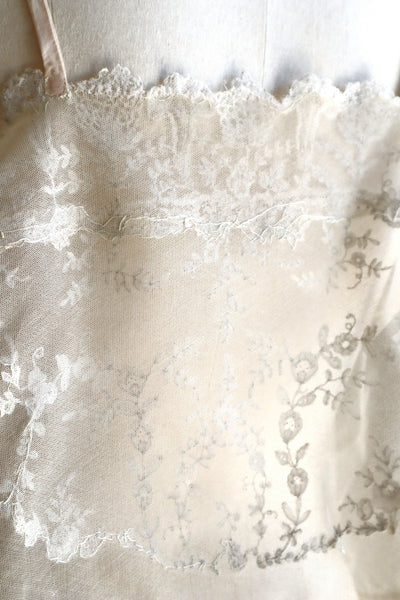 1910s British Hand-Embroidered Tulle Camisole