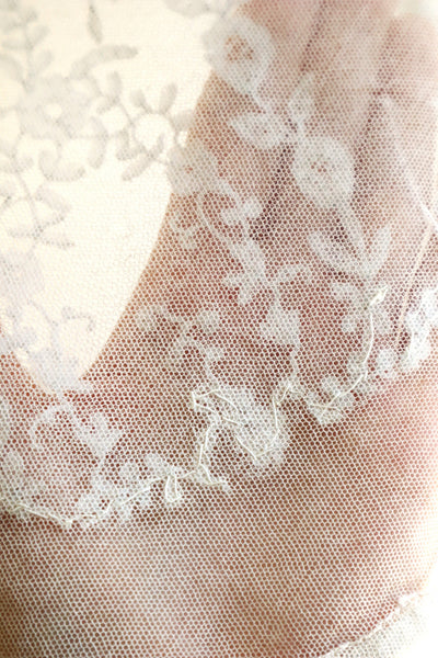 1910s British Hand-Embroidered Tulle Camisole