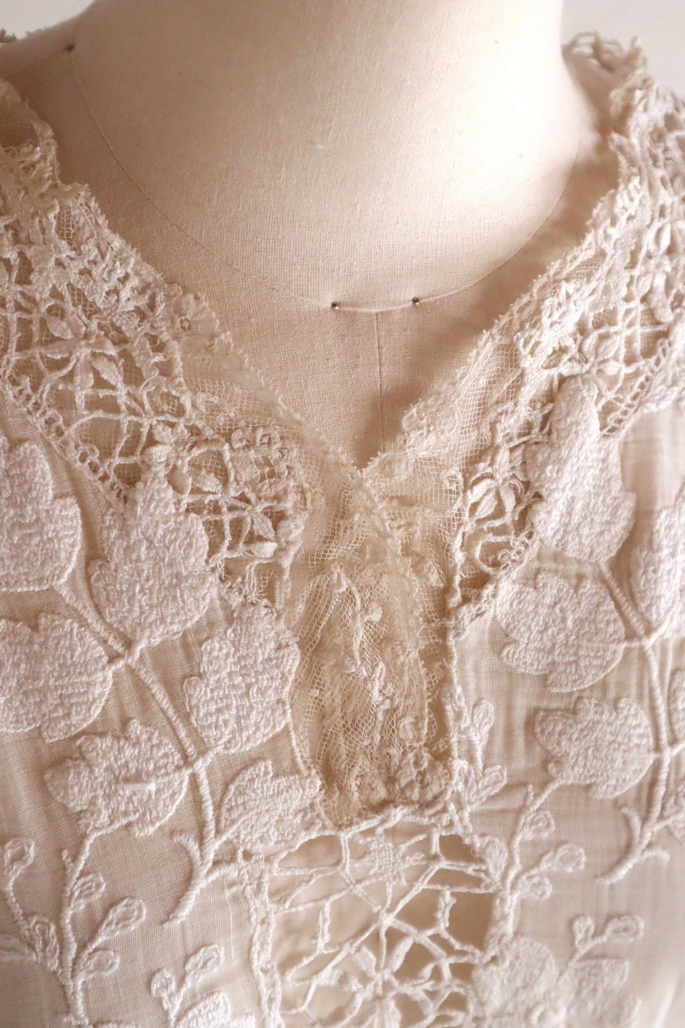 1900s Leaf Embroidery Dress