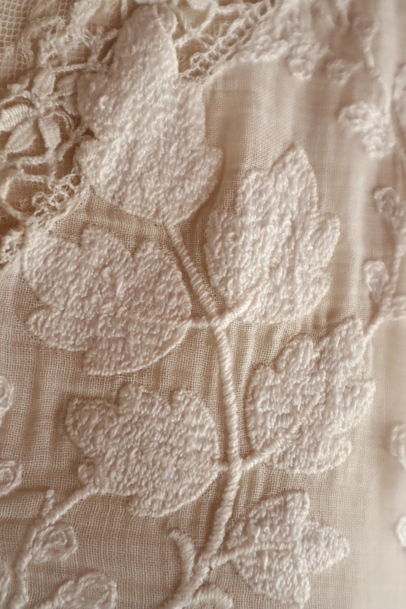 1900s Leaf Embroidery Dress