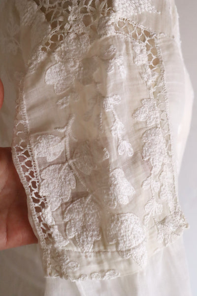 1900s Leaf Embroidery Dress