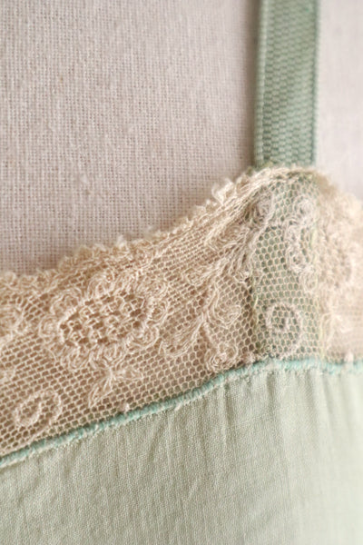 1920s–1930s French Pale Green Silk Step In