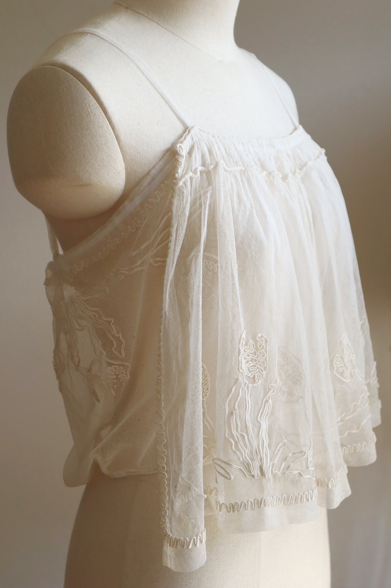 Handcrafted French Antique Tulip Soutache Camisole
