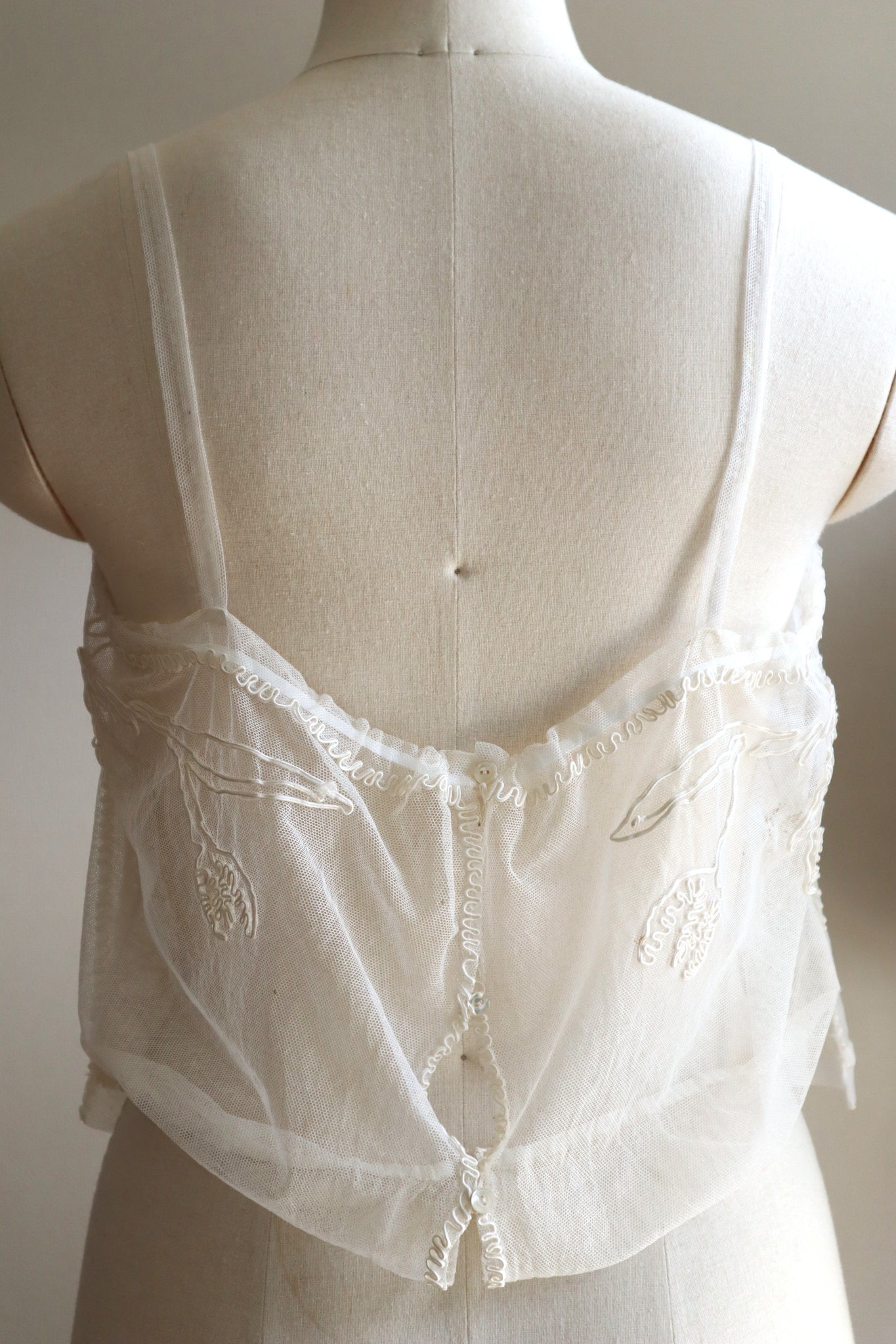 Handcrafted French Antique Tulip Soutache Camisole