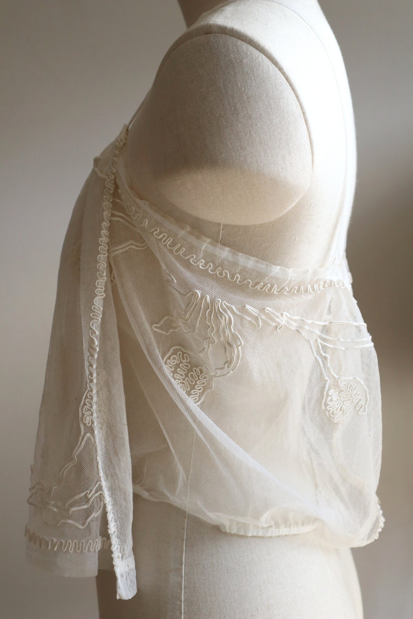 Handcrafted French Antique Tulip Soutache Camisole