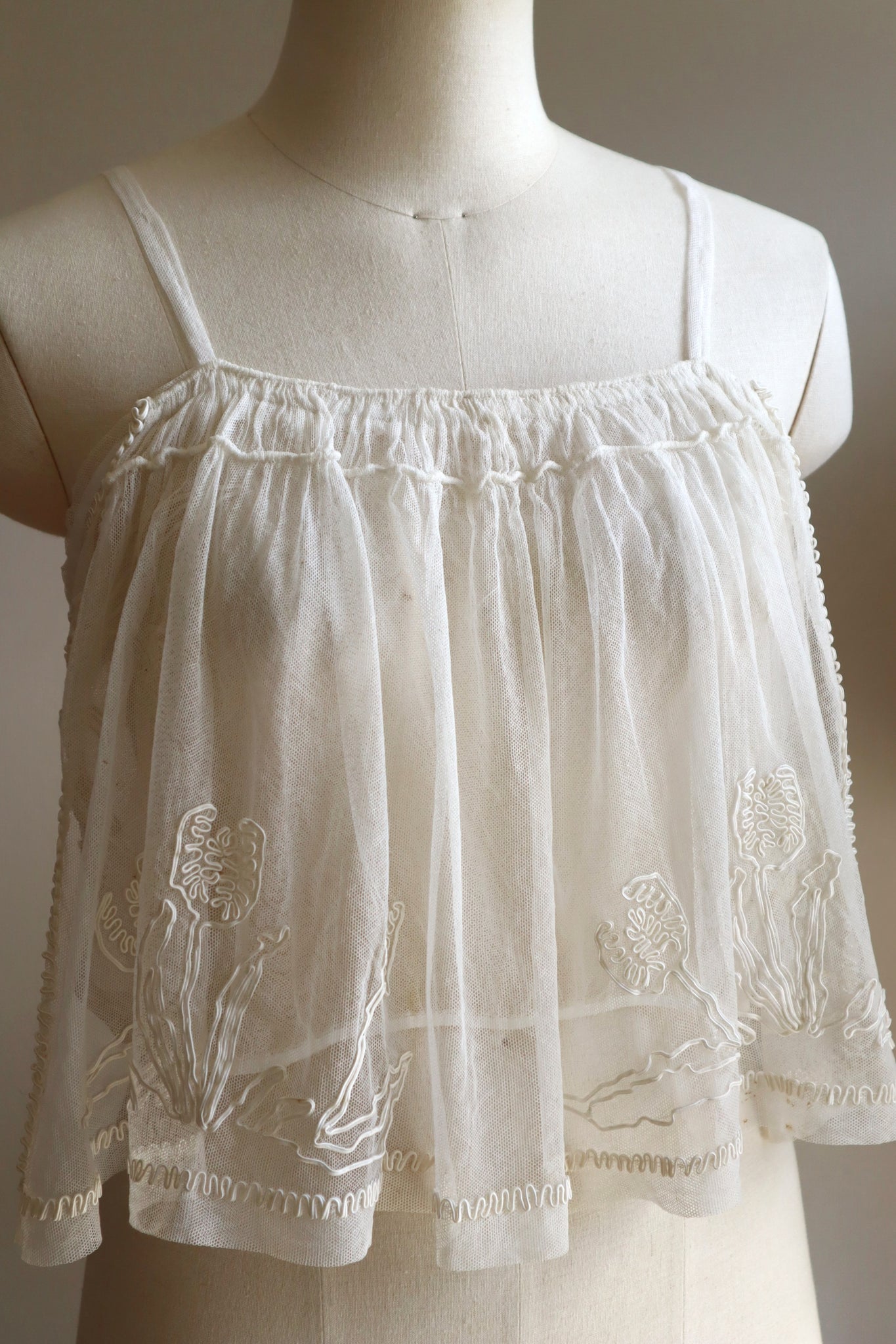 Handcrafted French Antique Tulip Soutache Camisole