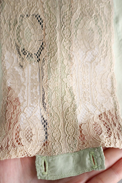 1920s–1930s French Pale Green Silk Step In
