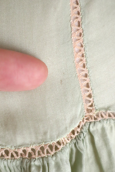 1920s–1930s French Pale Green Silk Step In