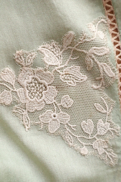 1920s–1930s French Pale Green Silk Step In