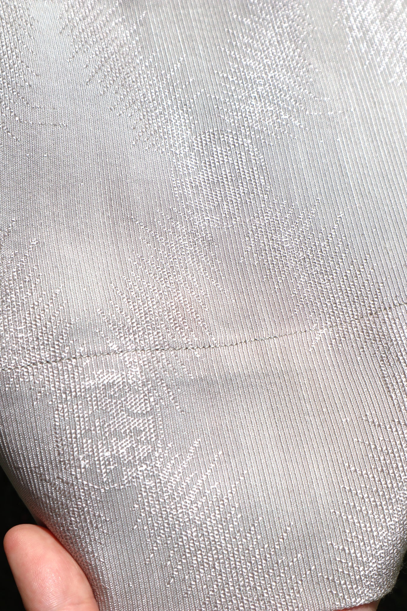 Late 1930s French Silk Jacquard Skirt with Decorative Shell Buttons