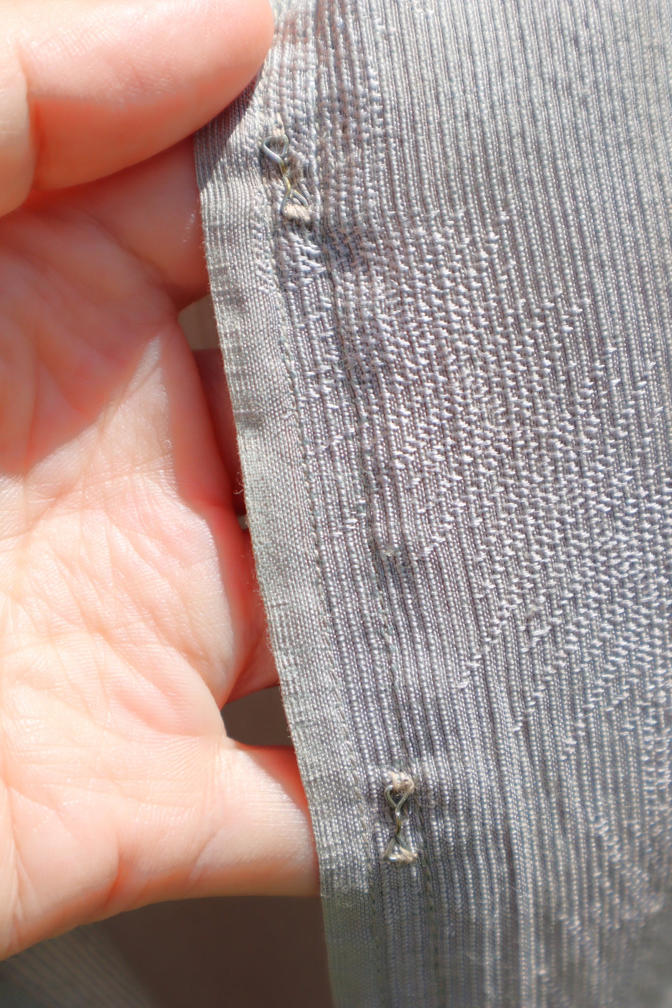 Late 1930s French Silk Jacquard Skirt with Decorative Shell Buttons
